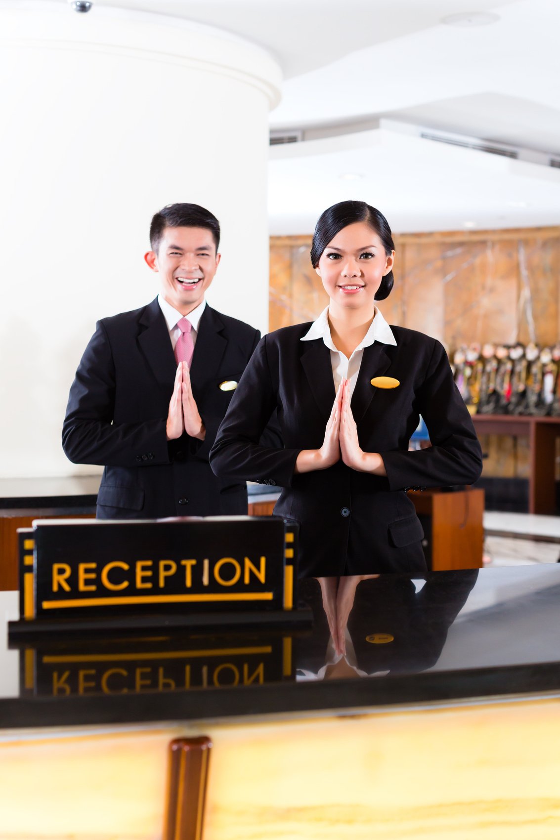 Reception Team at Hotel Front Desk